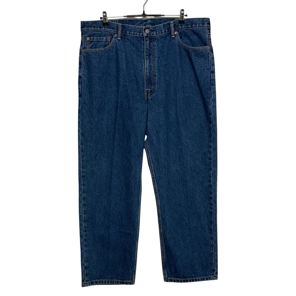 Levis 550 Jeans Mens 42x30 Blue Denim Relaxed Fit Tapered Dark Wash Workwear